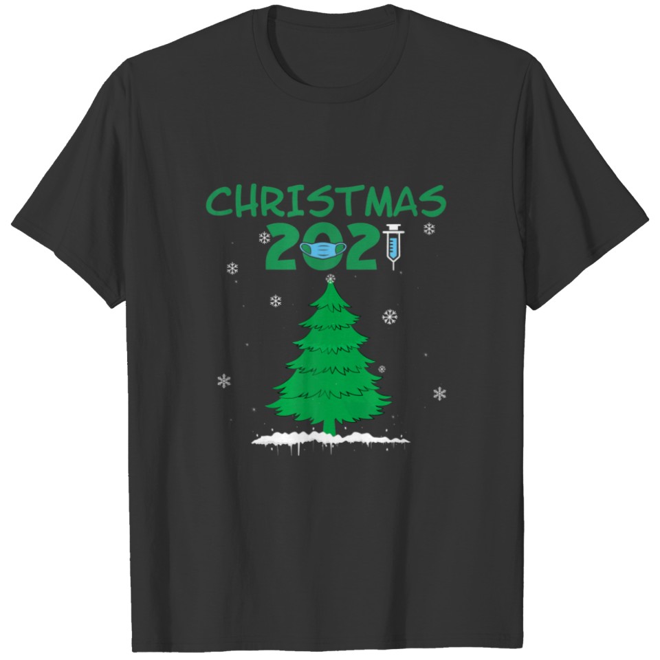 Funny Christmas 2021 Face Mask Christmas Tree Snow T-shirt