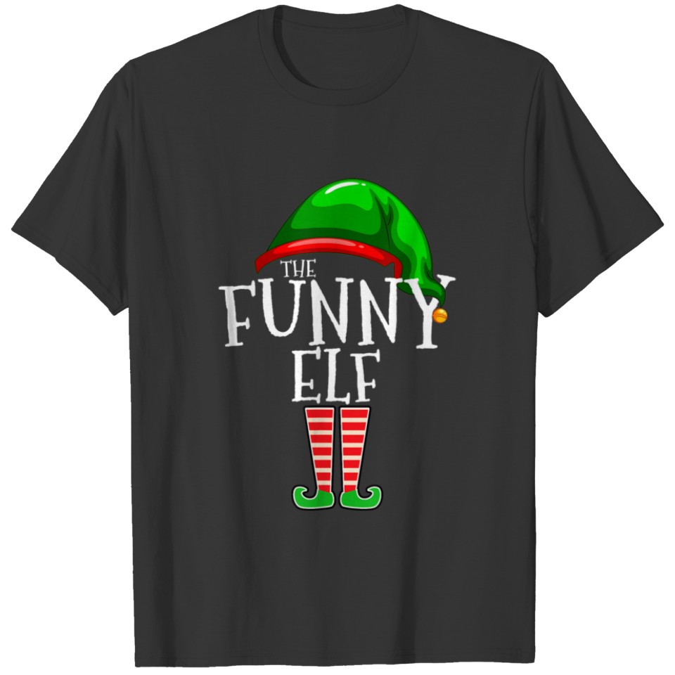 The Funny Elf Group Matching Family Christmas T-shirt