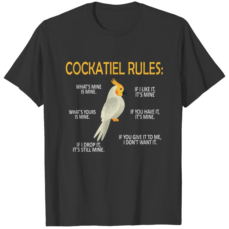 Cockatiel Owner Gifts Bird Cockatiel Parrot Lover T-shirt