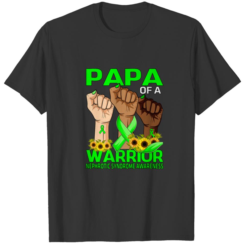 Hand Papa Of A Warrior Nephrotic Syndrome Awarenes T-shirt