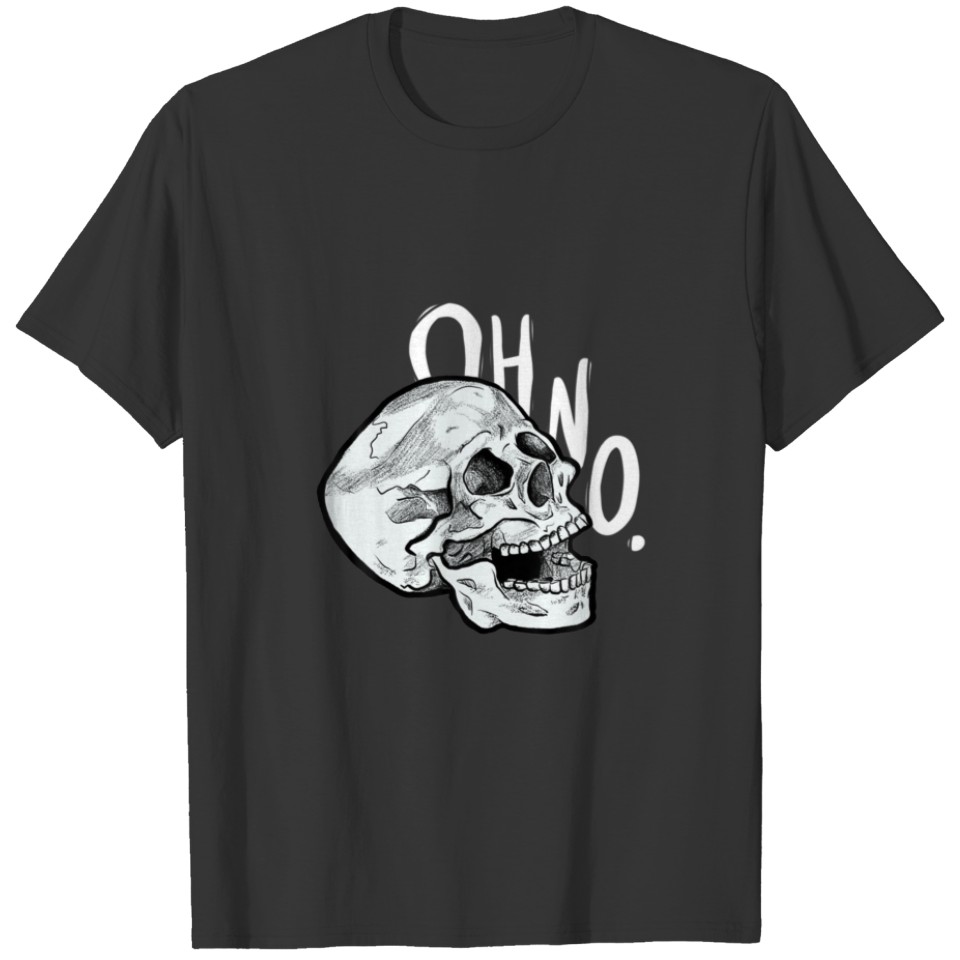 Oh No Skull Funny Gift Halloween T-shirt
