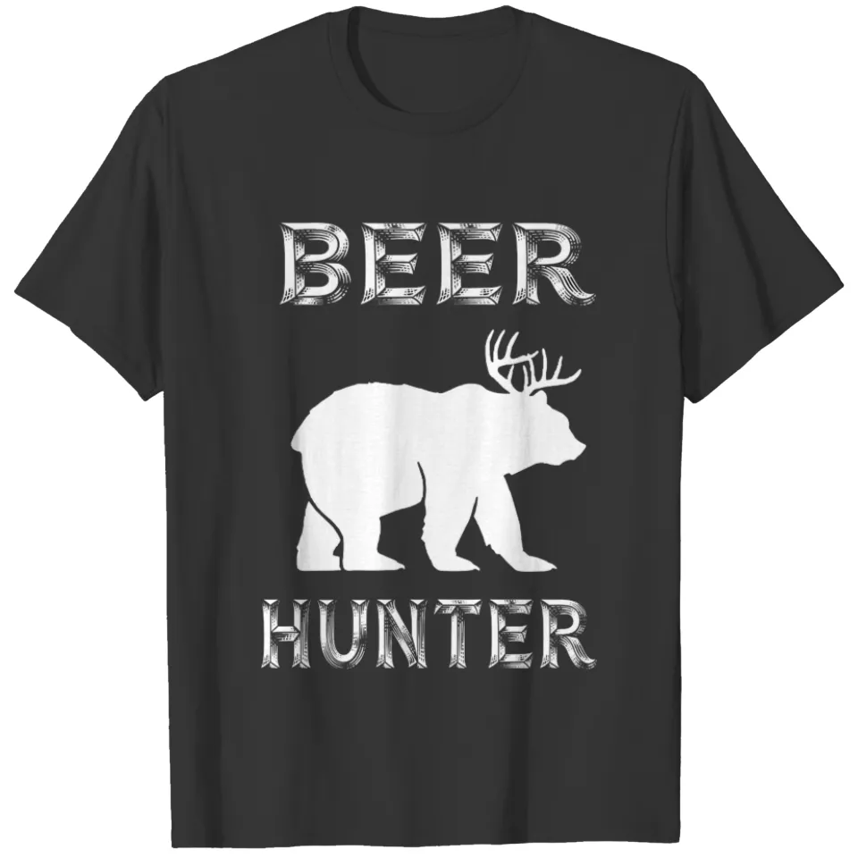 Vintage Beer Hunter Hunting Lover Costume Gift Plus Size T-shirt