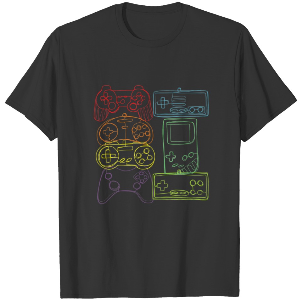 Mens Video Game Controller Gaming Gamer Nerd Geek T-shirt
