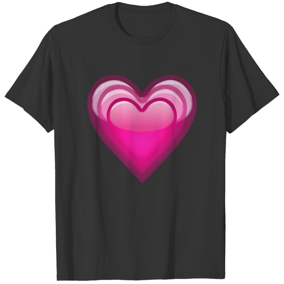 Growing Pink Heart - Emoji T-shirt