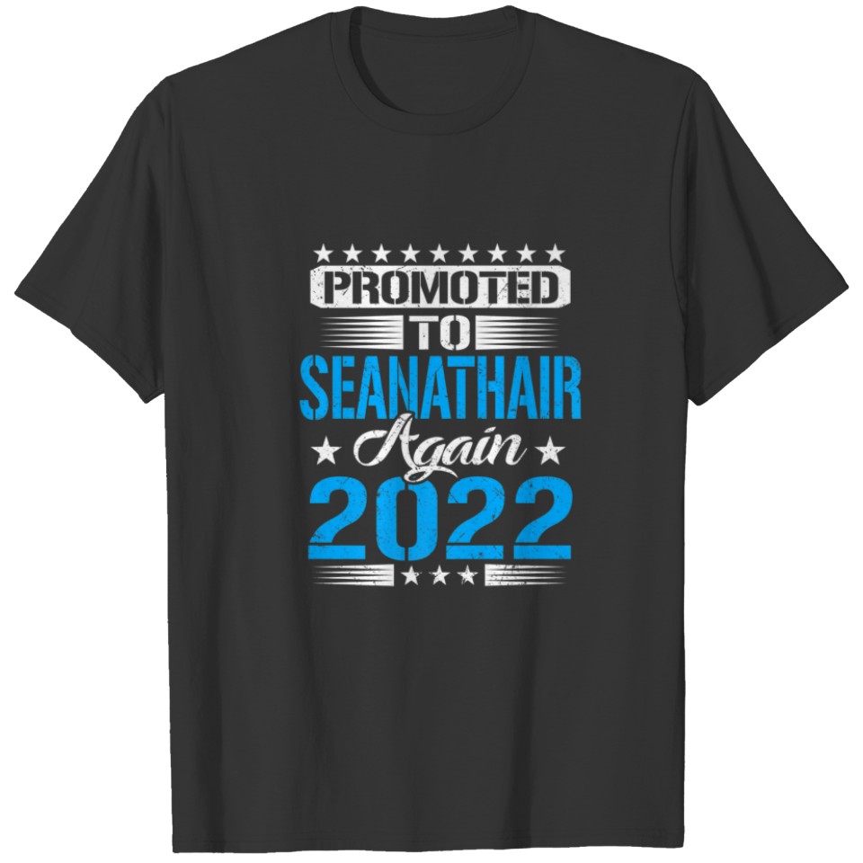 Mens Promoted To Seanathair Grandpa Again 2022 Rev T-shirt