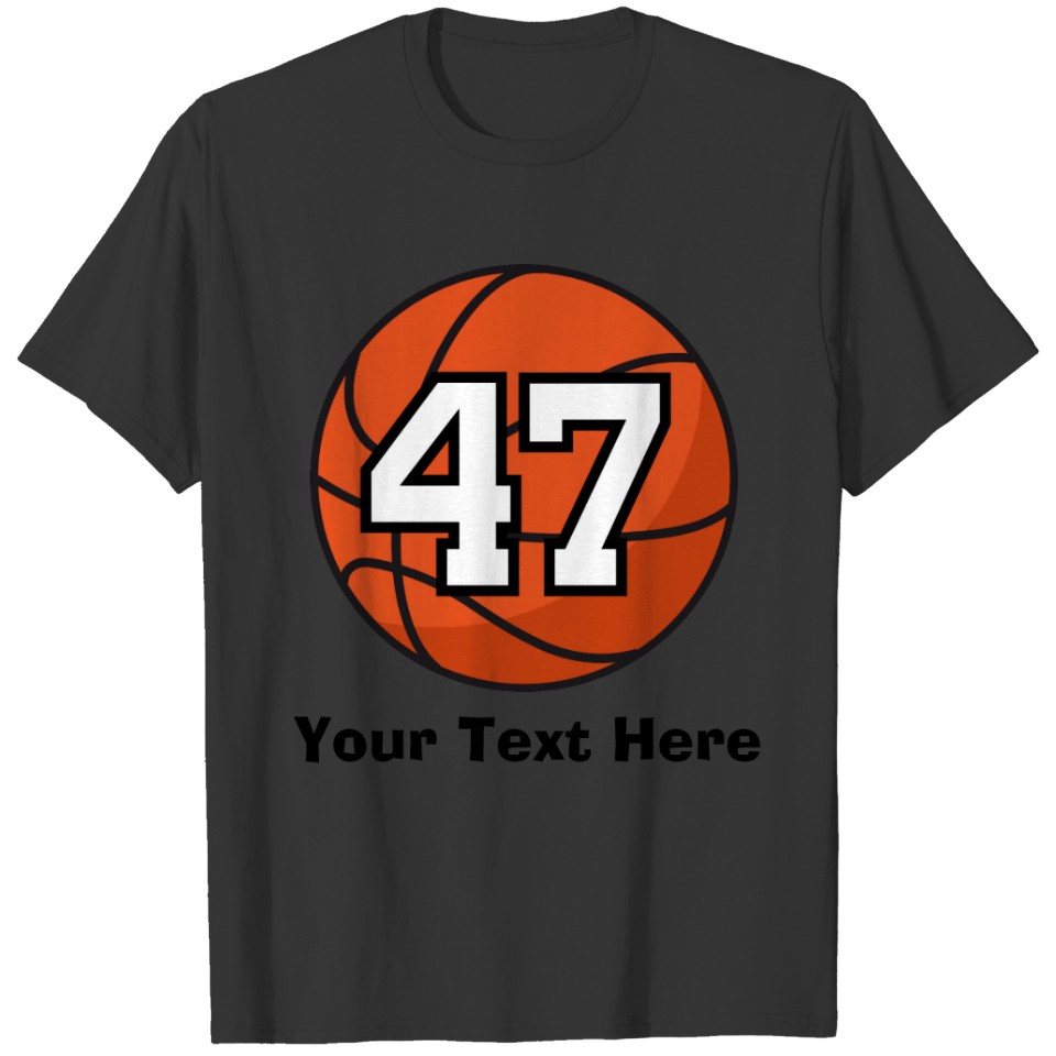 Basketball Player Uniform Number 47 Gift Idea T-shirt