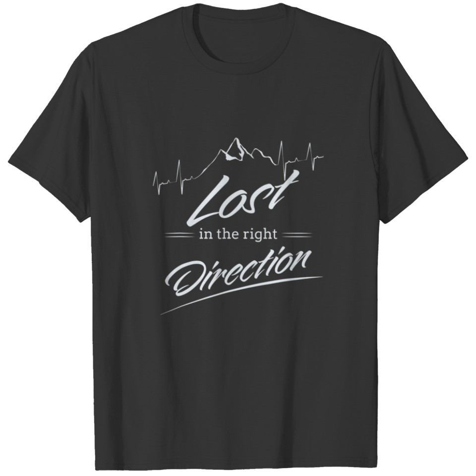 Lost In The Right Direction Bushcraft Camping Hiki T-shirt
