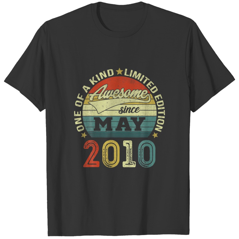 12 Year Old Gifts Awesome Since May 2010 12Th Birt T-shirt
