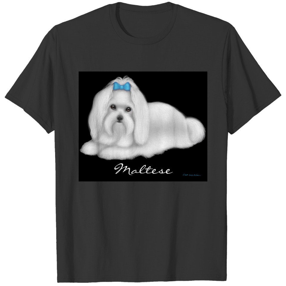 Maltese Dog Ladies Babydoll T-shirt