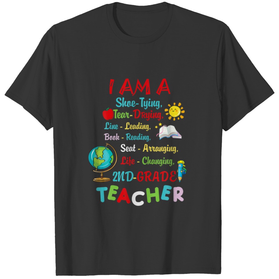 I Am A Book Reading Life Changing Proud 2Nd Grade T-shirt