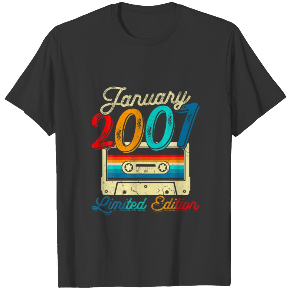 Vintage January 2007 Cassette 15Th Birthday 15 Yrs T-shirt
