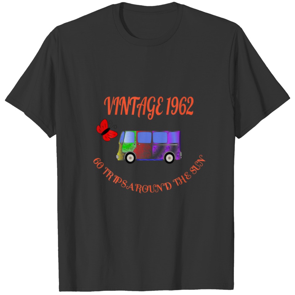 VINTAGE 1962 60 Trips Around The Sun T-shirt