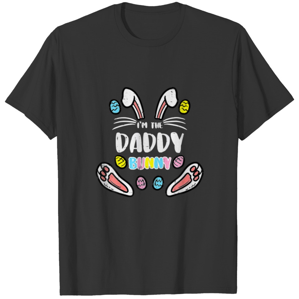 Daddy Bunny Rabbit Easter Family Matching Dad Papa T-shirt