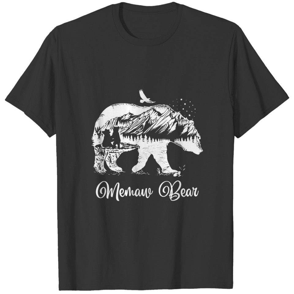 Memaw Bear For Grandma Heart Arrow Bear T-shirt