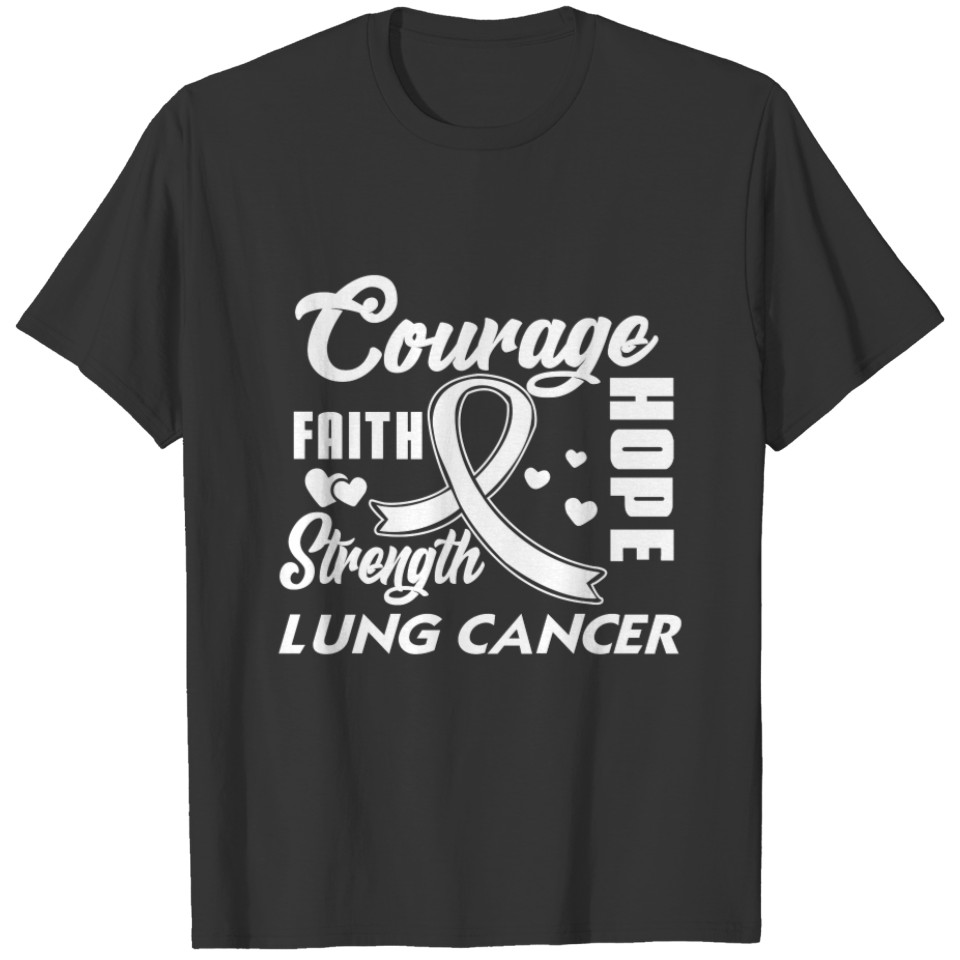 Lung Cancer  Fight Wear White Ribbon Hope Gifts T-shirt