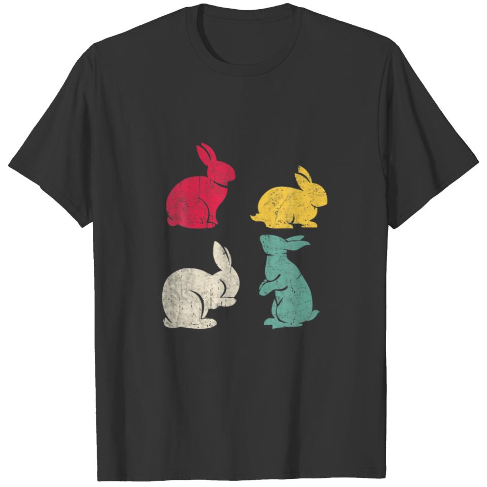 Retro Easter Bunny Rabbit Vintage Men Women T-shirt
