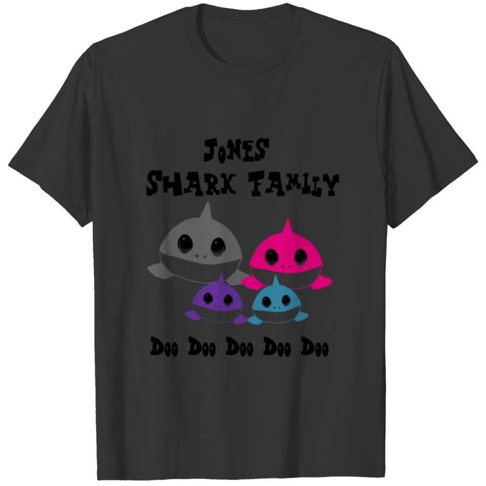 Personalized Baby Shark Family T-shirt