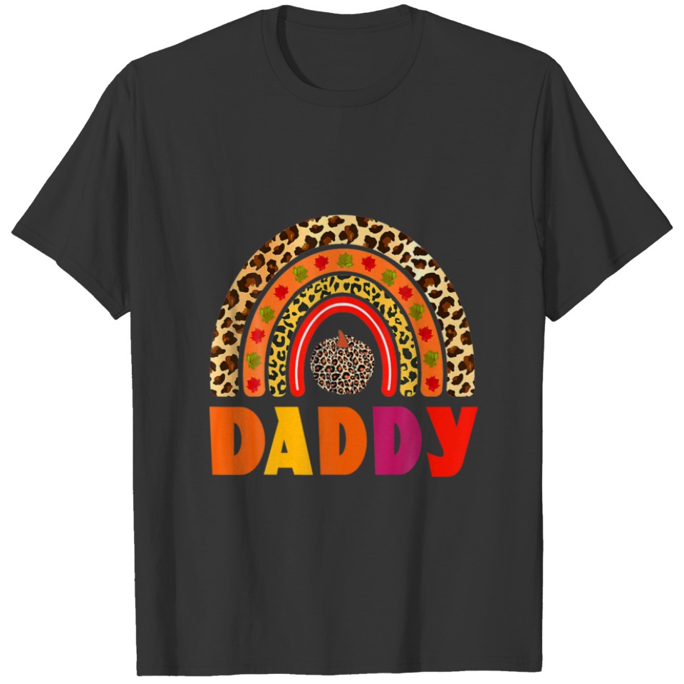 Mens Daddy Rainbow For Men Dad Family Matching Bir T-shirt