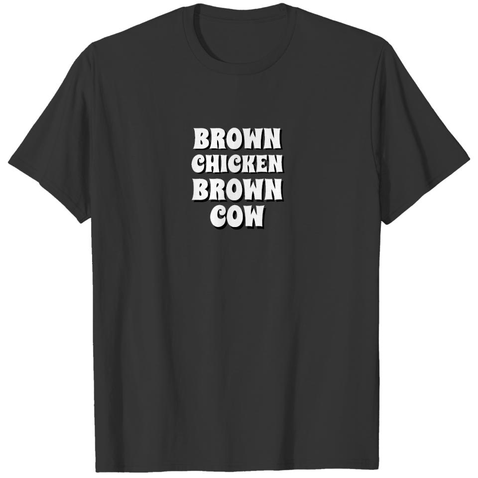 Funny New Summer Fashion BROWN CHICKEN BROWN COW T T-shirt