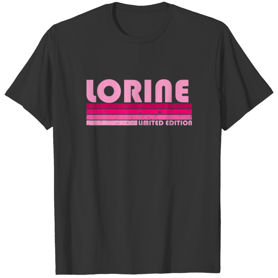 LORINE Name Personalized Retro Vintage 80S 90S Bir T-shirt