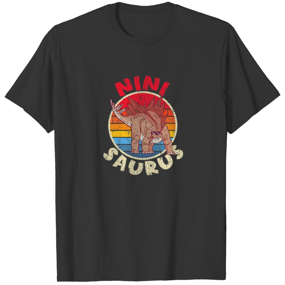 Womens Nini Saurus I Stegosaurus Stenops I Family T-shirt