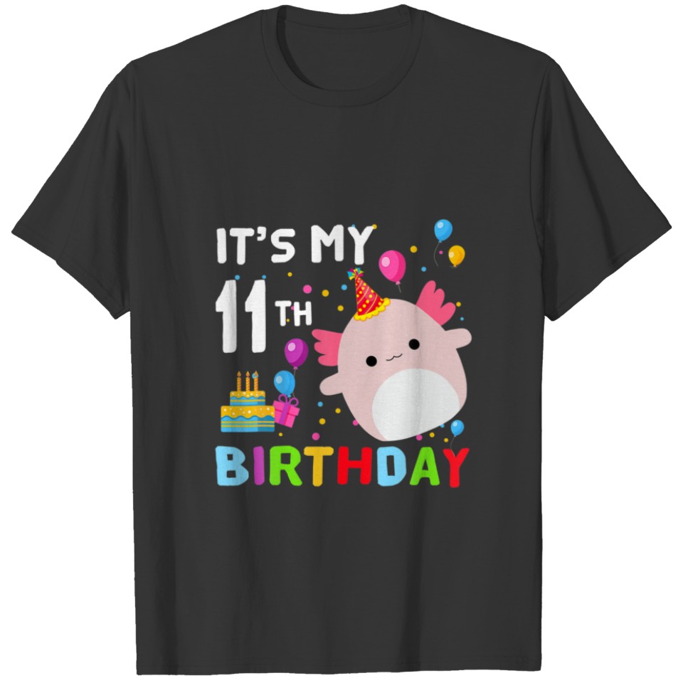 Squishmallow Kids It's My 11Th Birthday Happy 11 Y T-shirt