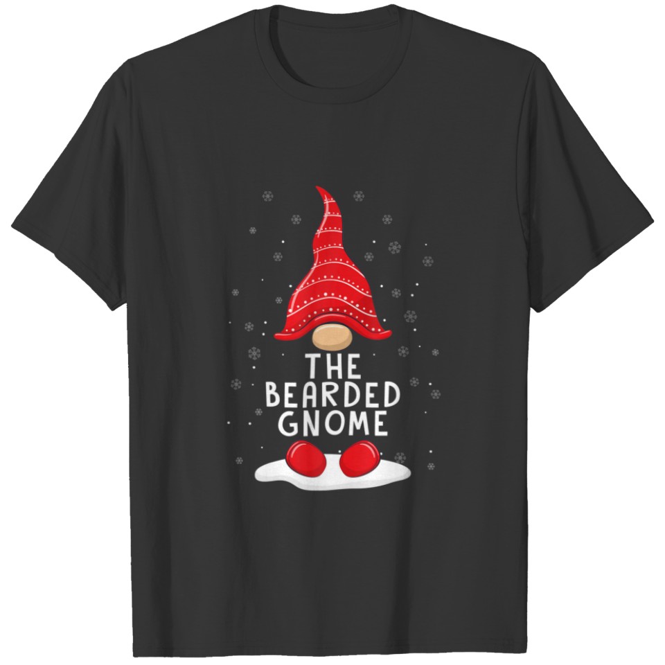 Funny The Bearded Gnome Christmas Pajamas Xmas Hol T-shirt