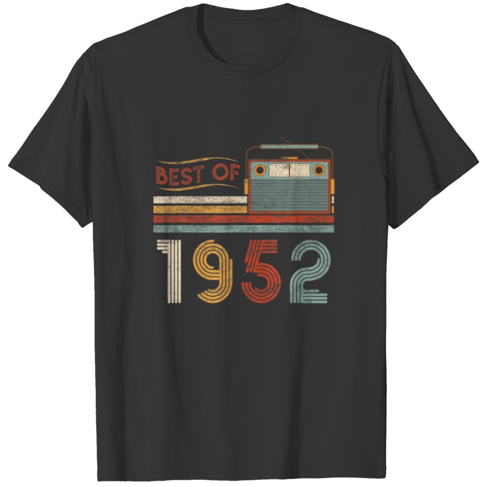 Best Of 1952 70 Birthday Gifts Vintage 70 Year Old T-shirt