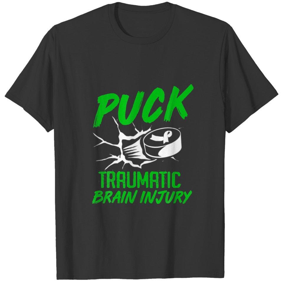 Puck Traumatic Brain Injury Ice Hockey Accident T-shirt