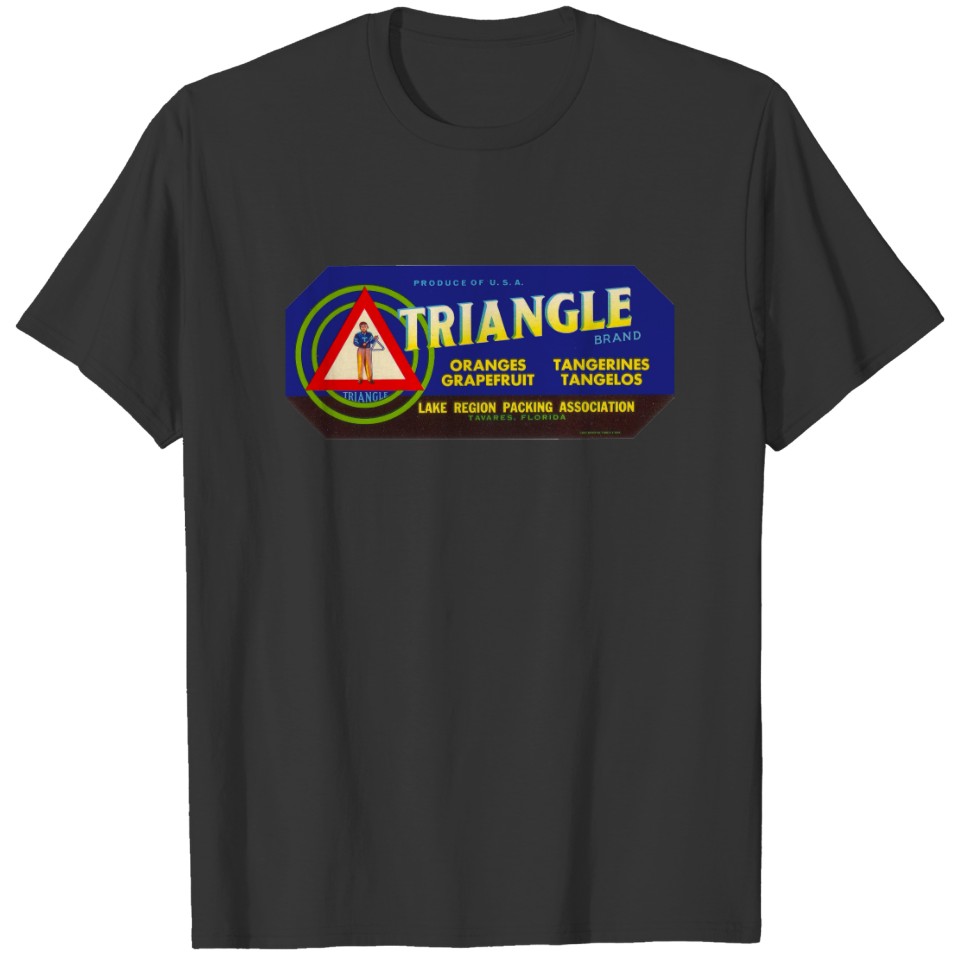 Triangle citrus - Vintage Fruit Crate Label T-shirt