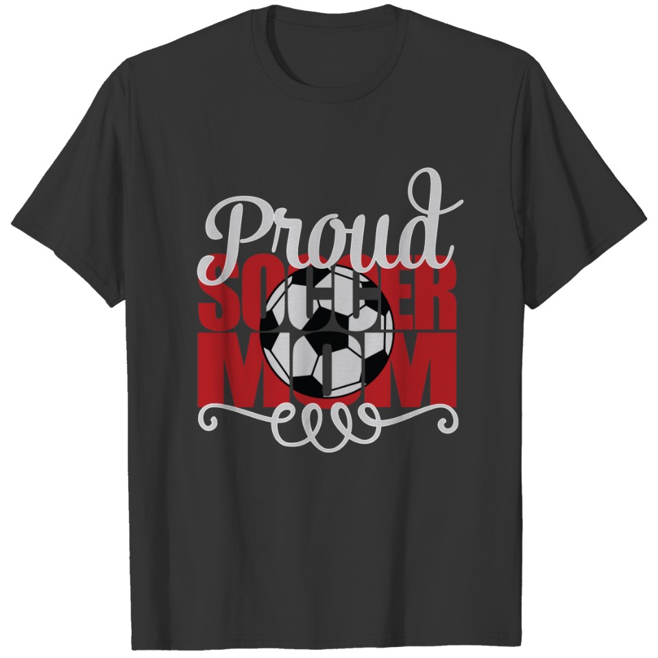 Proud Soccer Mom in Red with "O" T-shirt