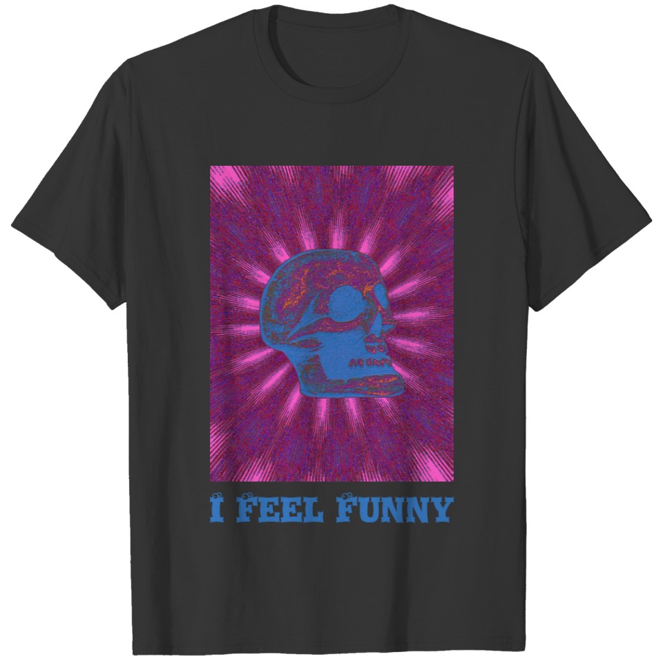I Feel Funny -Purple & Blue Skull T-shirt