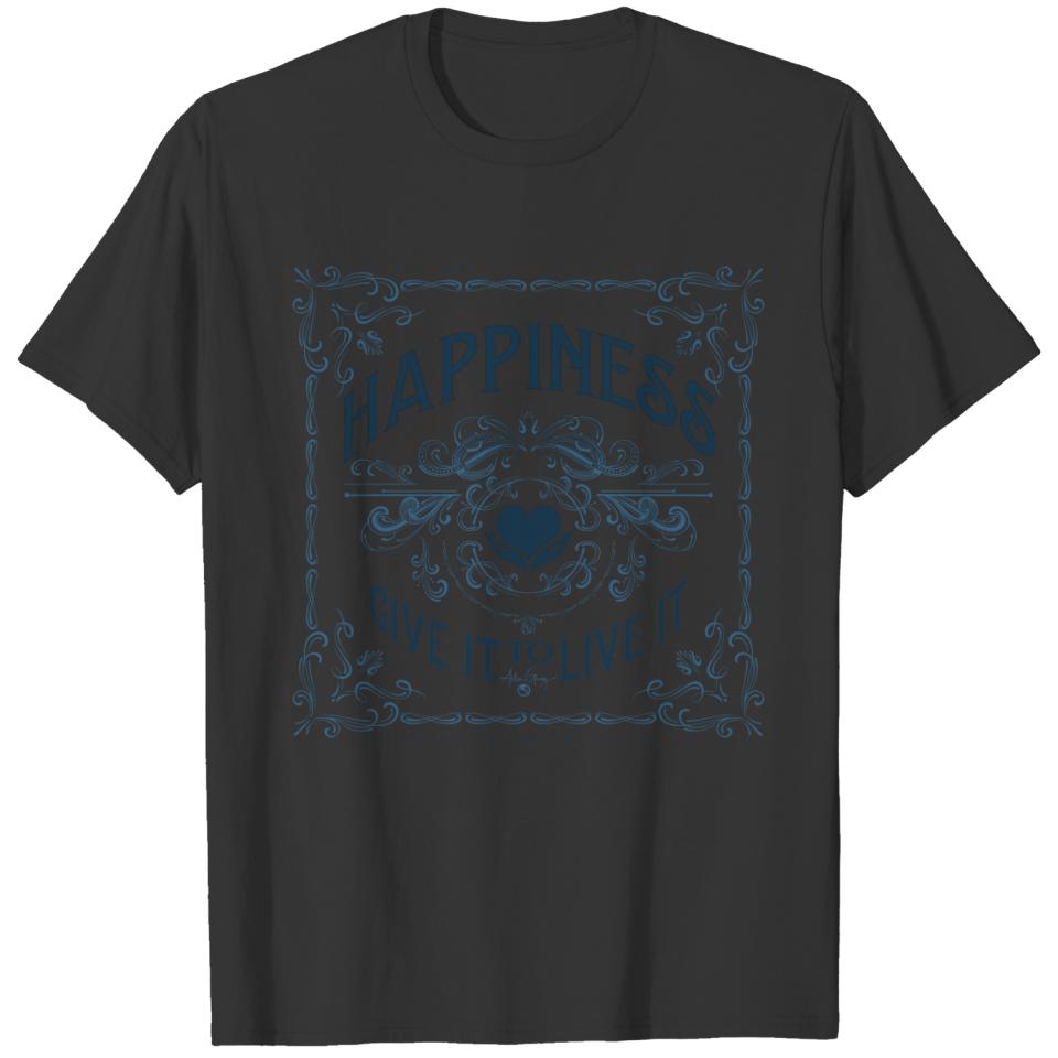Allin Gray Blue 3/4 Sleeve "Happiness" T-shirt