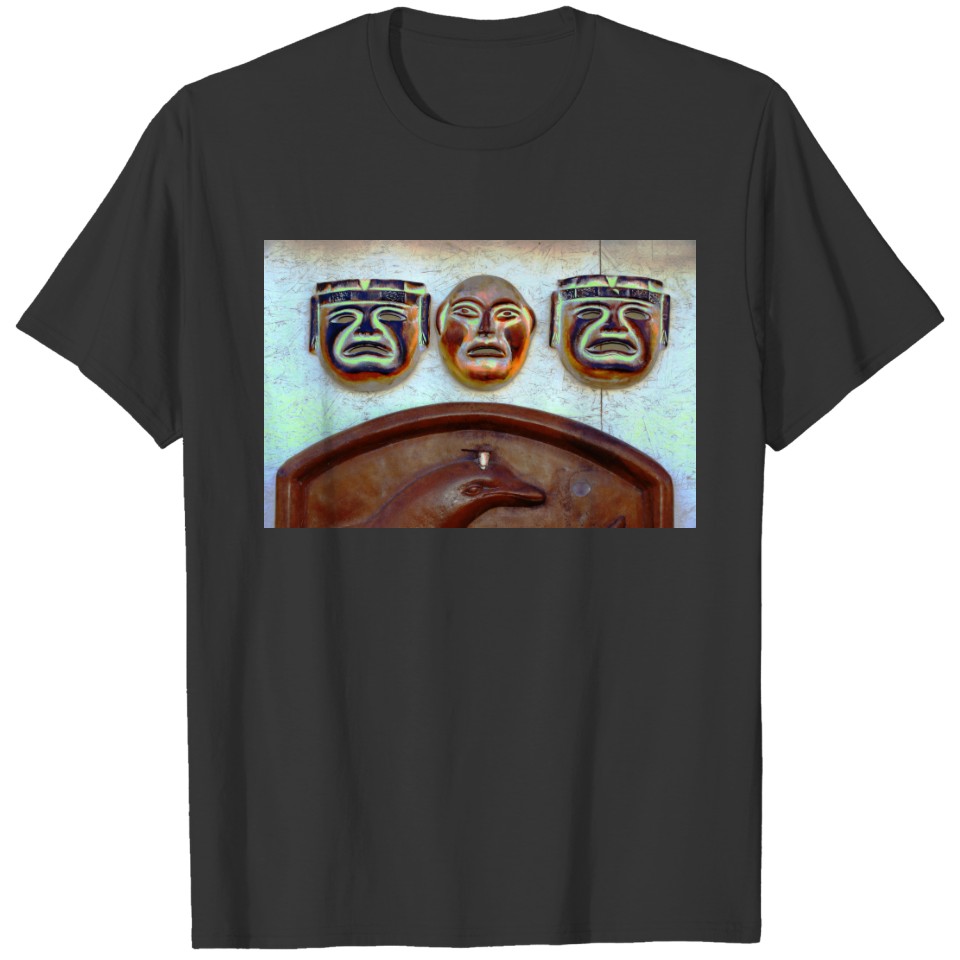 Unique Mayan totem masks motif Sweat T-shirt