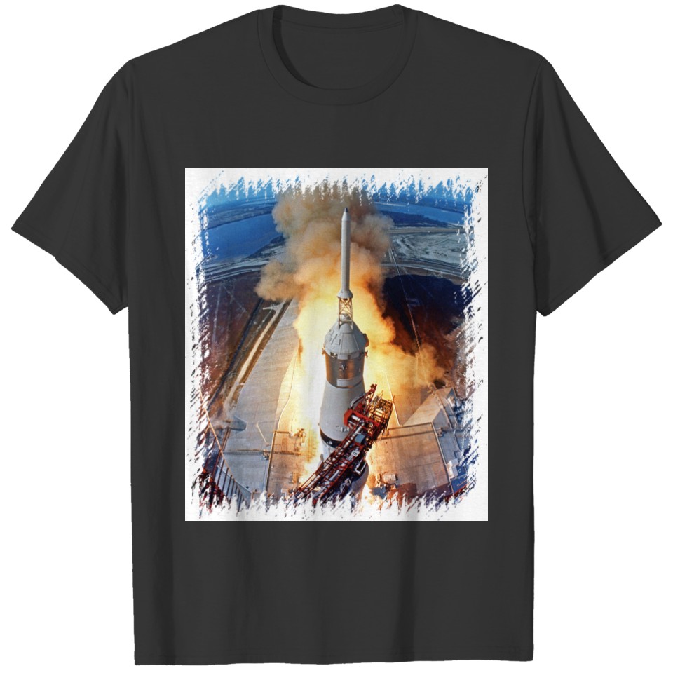 NASA Apollo 11 Moon Landing Rocket Launch T-shirt