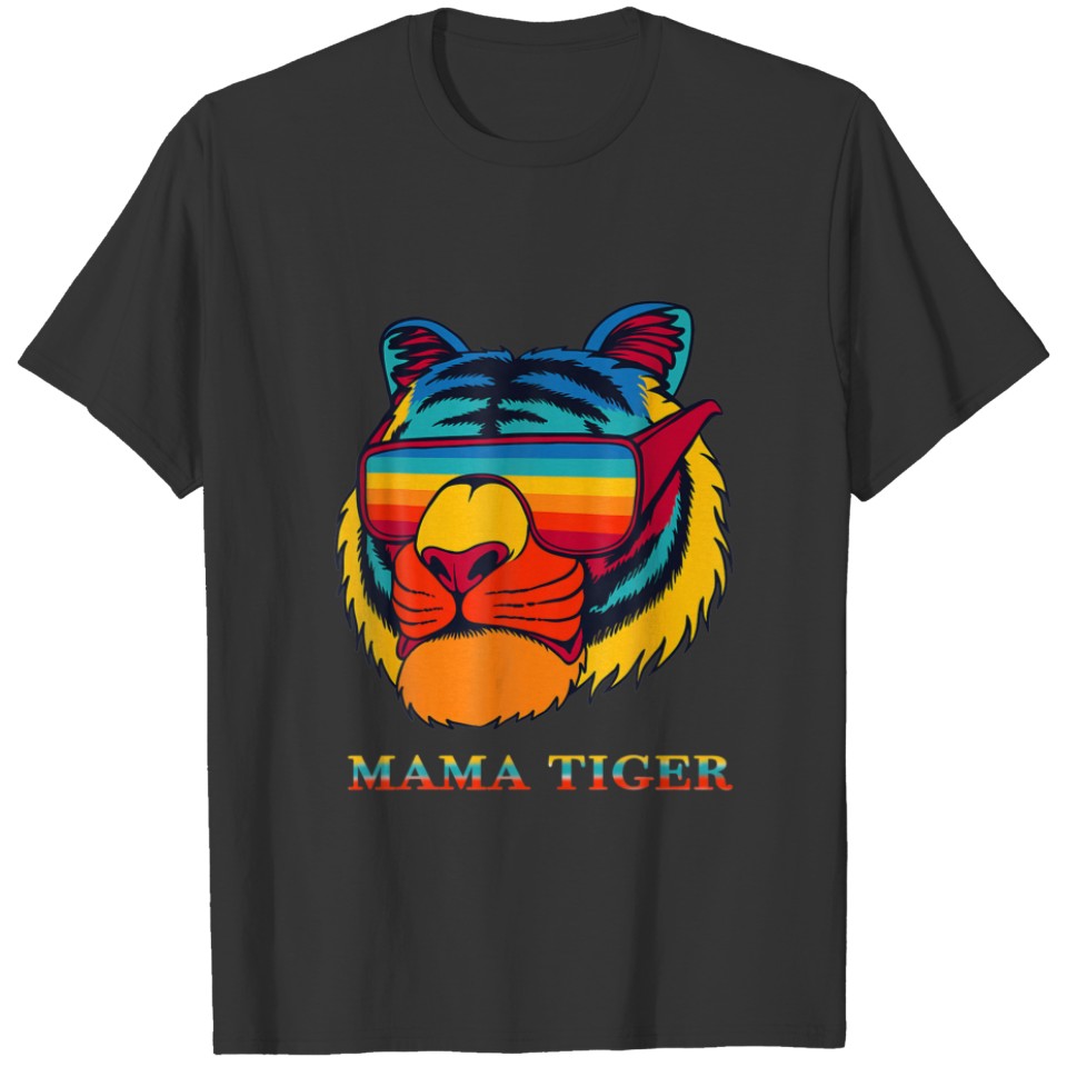Bengal Cool Tiger Sunglasses Vintage Colorful Tige T-shirt