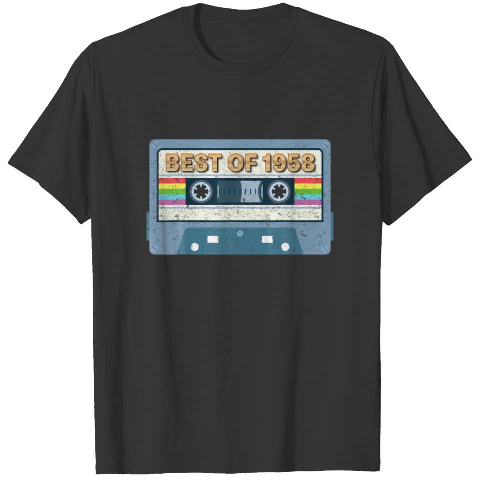 The Best Of 1958 Vintage Cassette Tape 64Th Birthd T-shirt