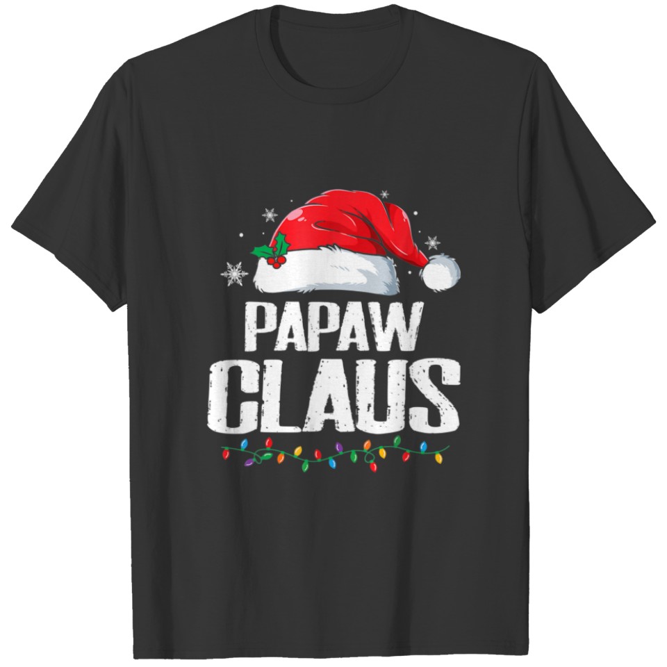 Funny Santa Papaw Claus Christmas Matching Family T-shirt