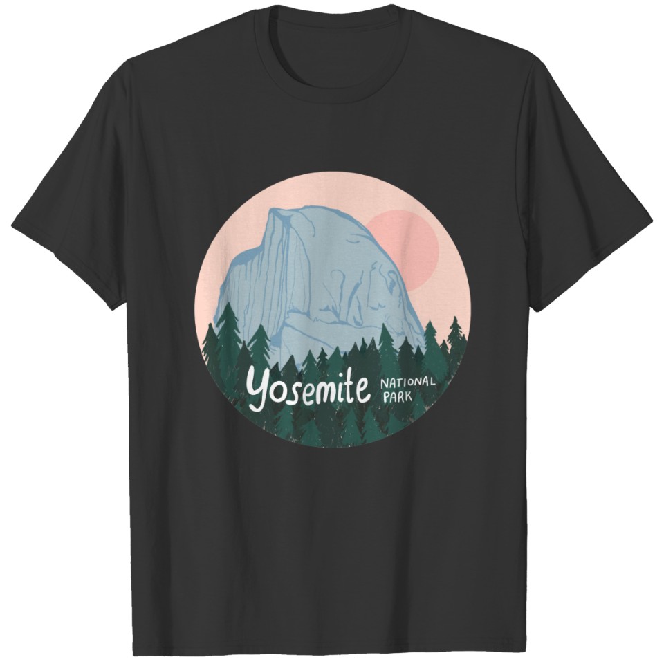 Yosemite National Park Pink Half Dome T-shirt