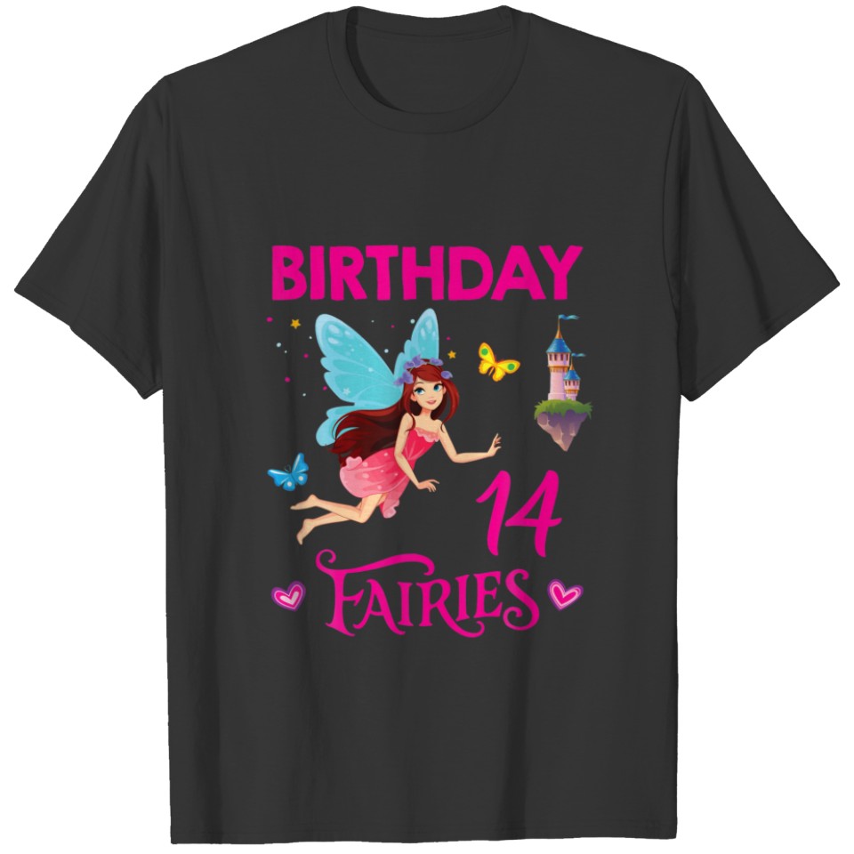 Happy 14Th Birthday Girl Birthday Party 14 Years O T-shirt