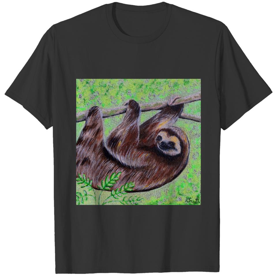 Smiley Sloth Painting T-shirt