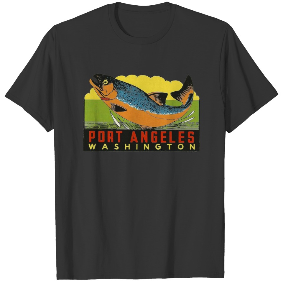Port Angeles Washington Vintage Travel  Plus Size T-shirt