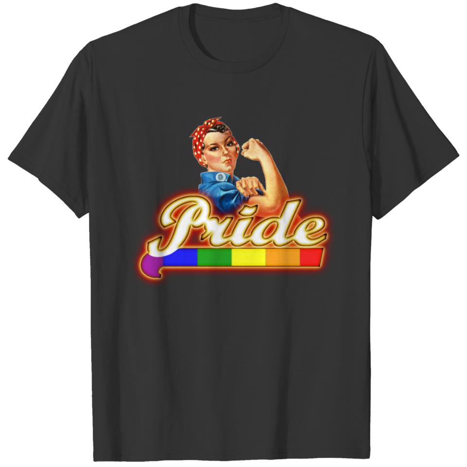 Gay pride Rosie the Riveter T-shirt