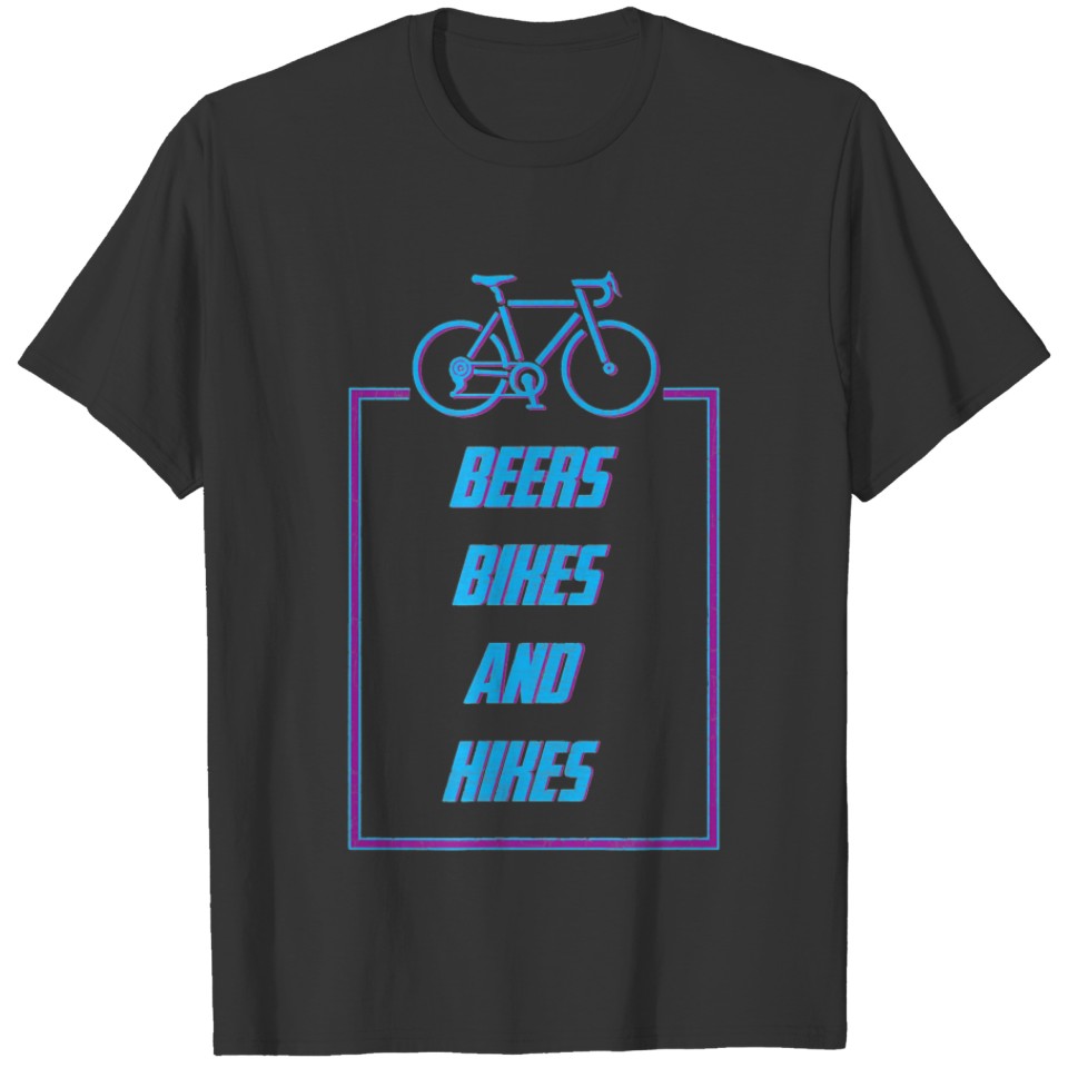 Beers Bikes And Hikes Road Bike T-shirt