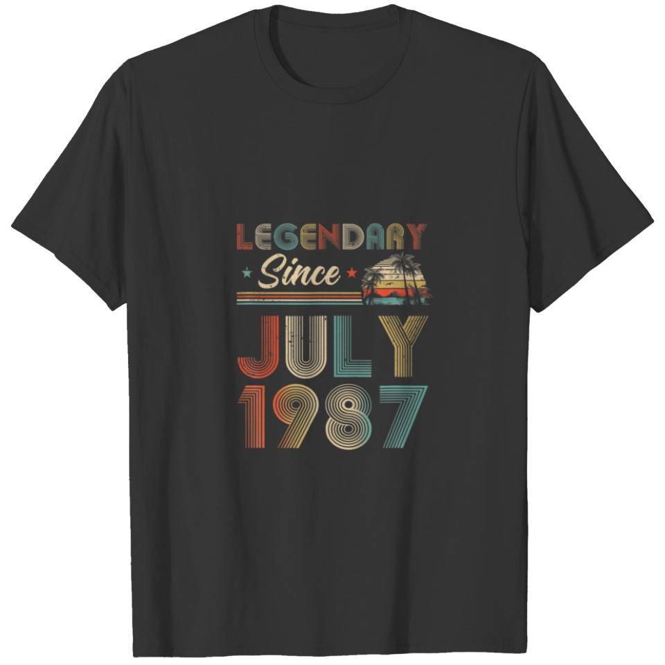 35Th Birthday 35 Years Old Legendary Since July 19 T-shirt