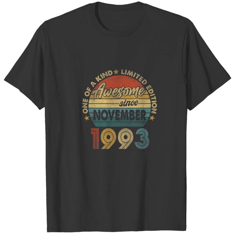 28 Year Old November 1993 Limited Edition 28Th Bir T-shirt