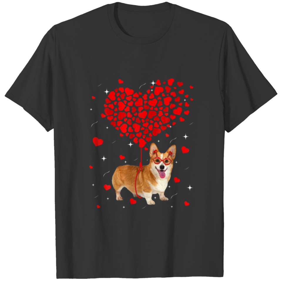 Funny Corgi Dog Valentine Pet Puppy Dog Lover T-shirt