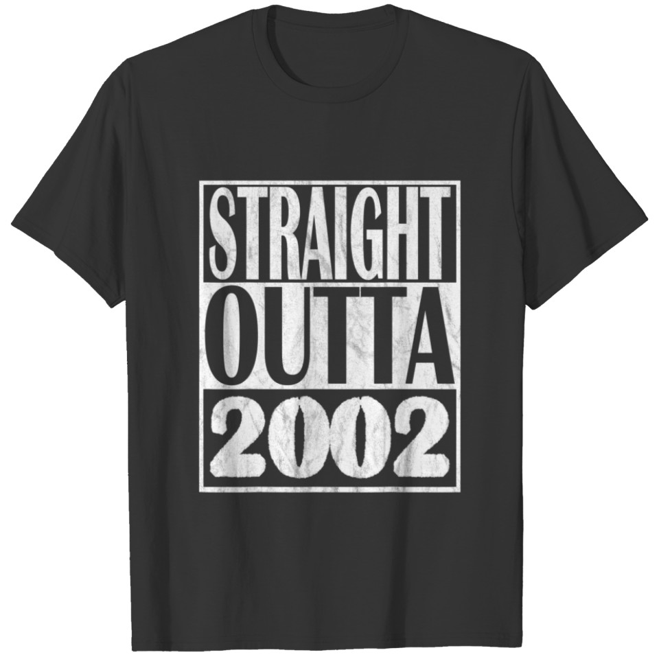 Straight Outta 2002 20 Years Old 10Th Birthday Vin T-shirt
