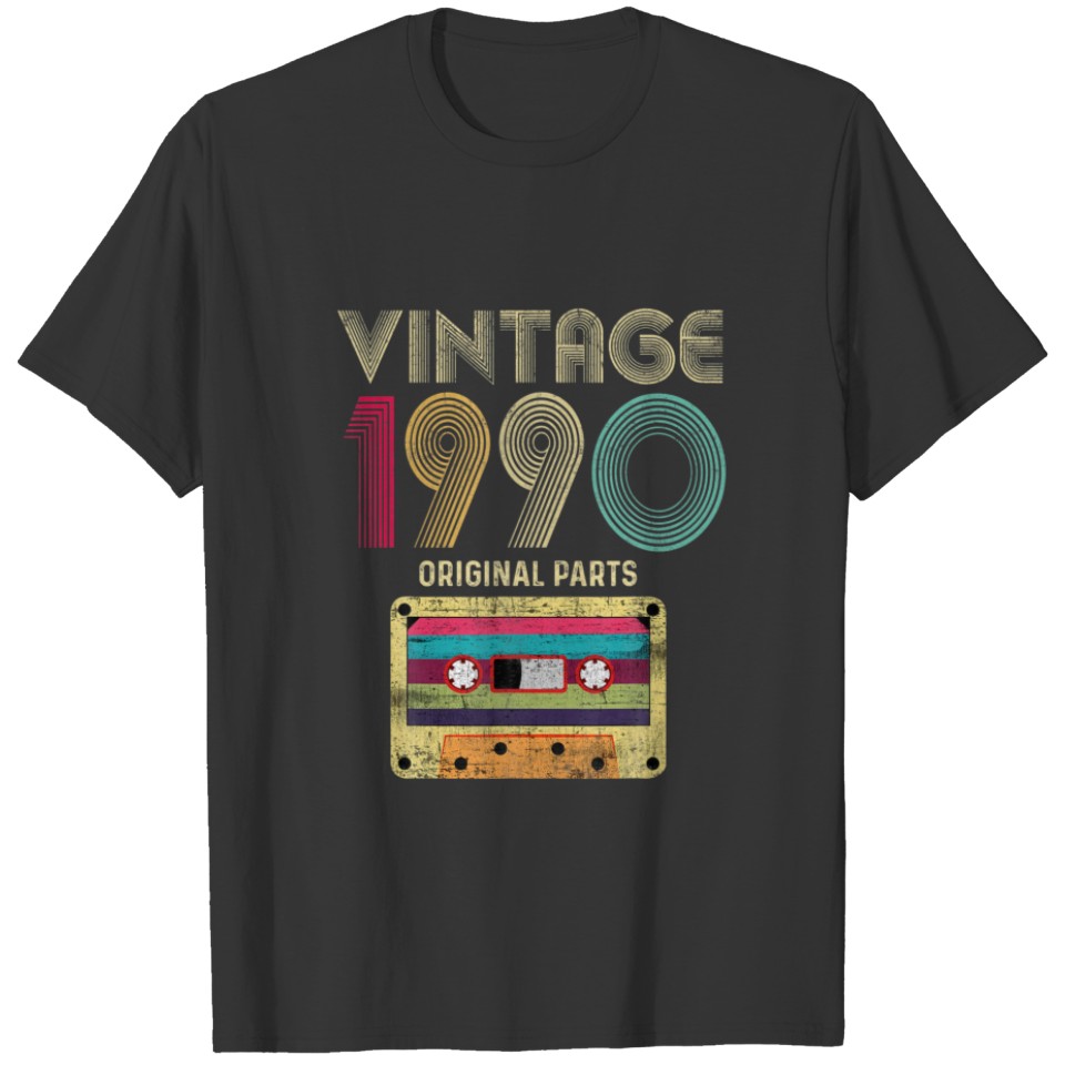 32Nd Birthday Gift Vintage 1990 Retro Men Women Mo T-shirt