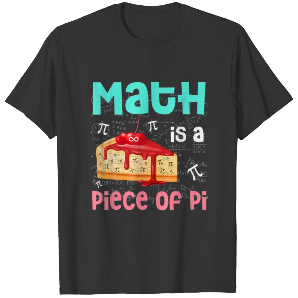 Math Is A Piece Of Pie Math Lover Pi Day Kids Stud T-shirt